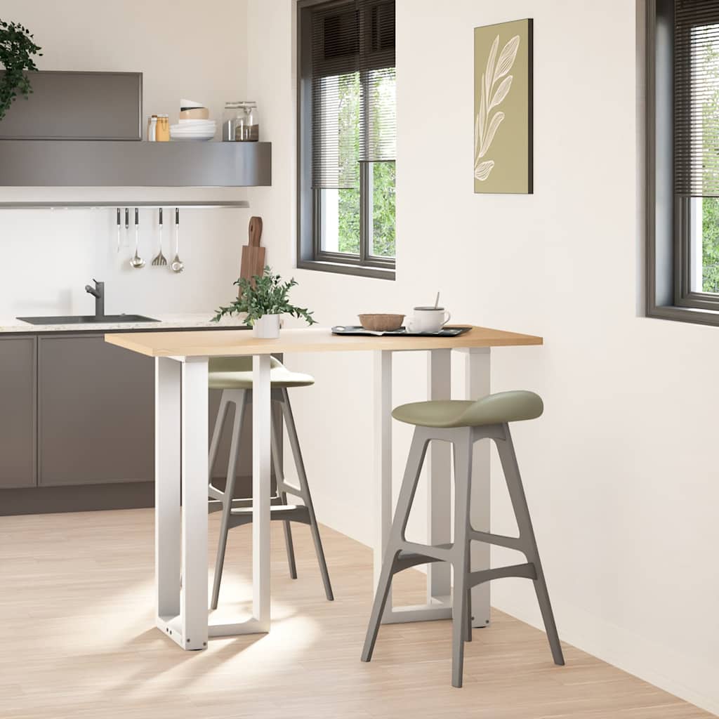 vidaXL Bar Table Legs T-Shaped 2 pcs Steel White 25 x 28 – 60 x 35