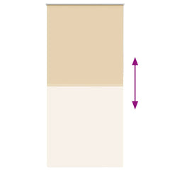 vidaXL Roller Blind Blackout Beige 100x230 cm Fabric Width 95.7 cm Polyester 5