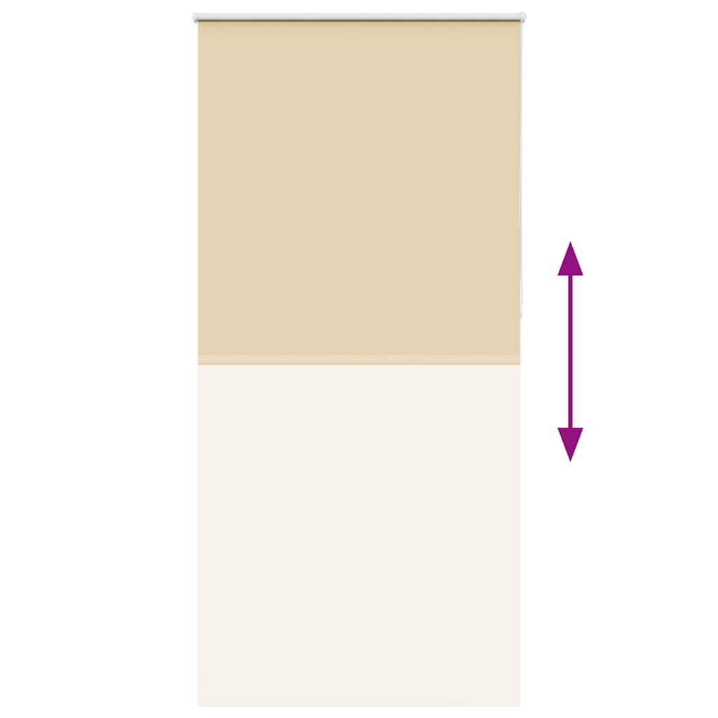 vidaXL Roller Blind Blackout Beige 115x230 cm Fabric Width 110.7 cm Polyester 5