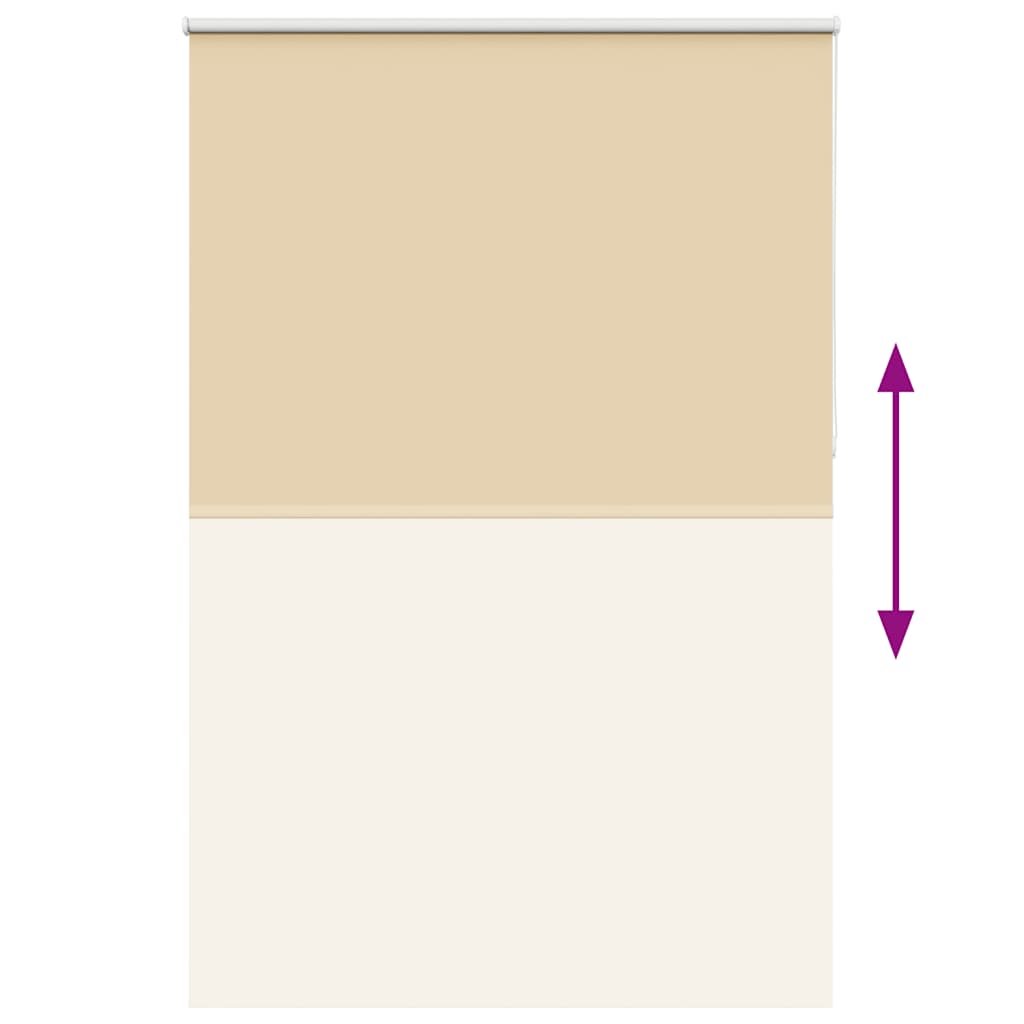 vidaXL Roller Blind Blackout Beige 165x230 cm Fabric Width 161.6 cm Polyester 5