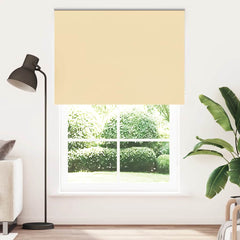 vidaXL Roller Blind Blackout Beige 165x230 cm Fabric Width 161.6 cm Polyester 1