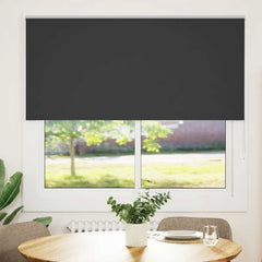 Roller Blind Blackout 105x130 cm Fabric Width 100.7 cm Black 160 cm