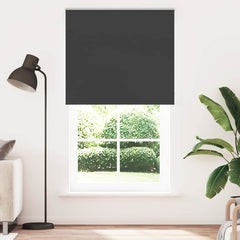 vidaXL Roller Blind Blackout Black 120x210 cm Fabric Width 116.6 cm Polyester 1