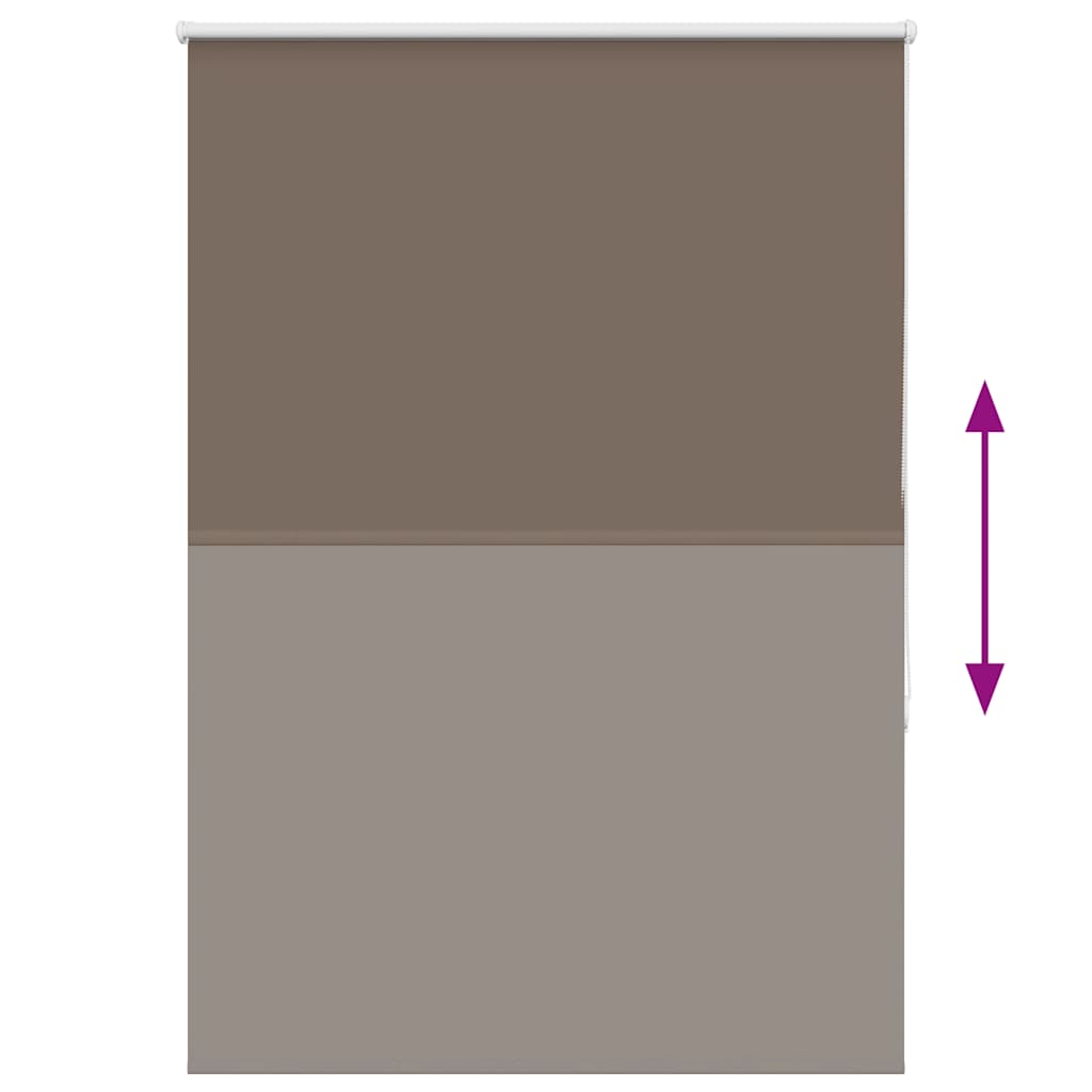vidaXL Roller Blind Blackout Coffee 110x175 cm Fabric Width 105.7 cm Polyester 5