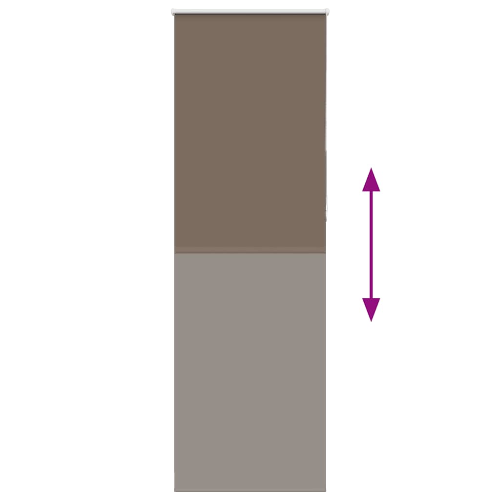 vidaXL Roller Blind Blackout Coffee 80x210 cm Fabric Width 75.7 cm Polyester 5