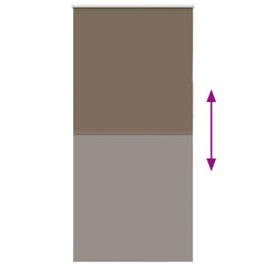 vidaXL Roller Blind Blackout Coffee 115x210 cm Fabric Width 110.7 cm Polyester 5