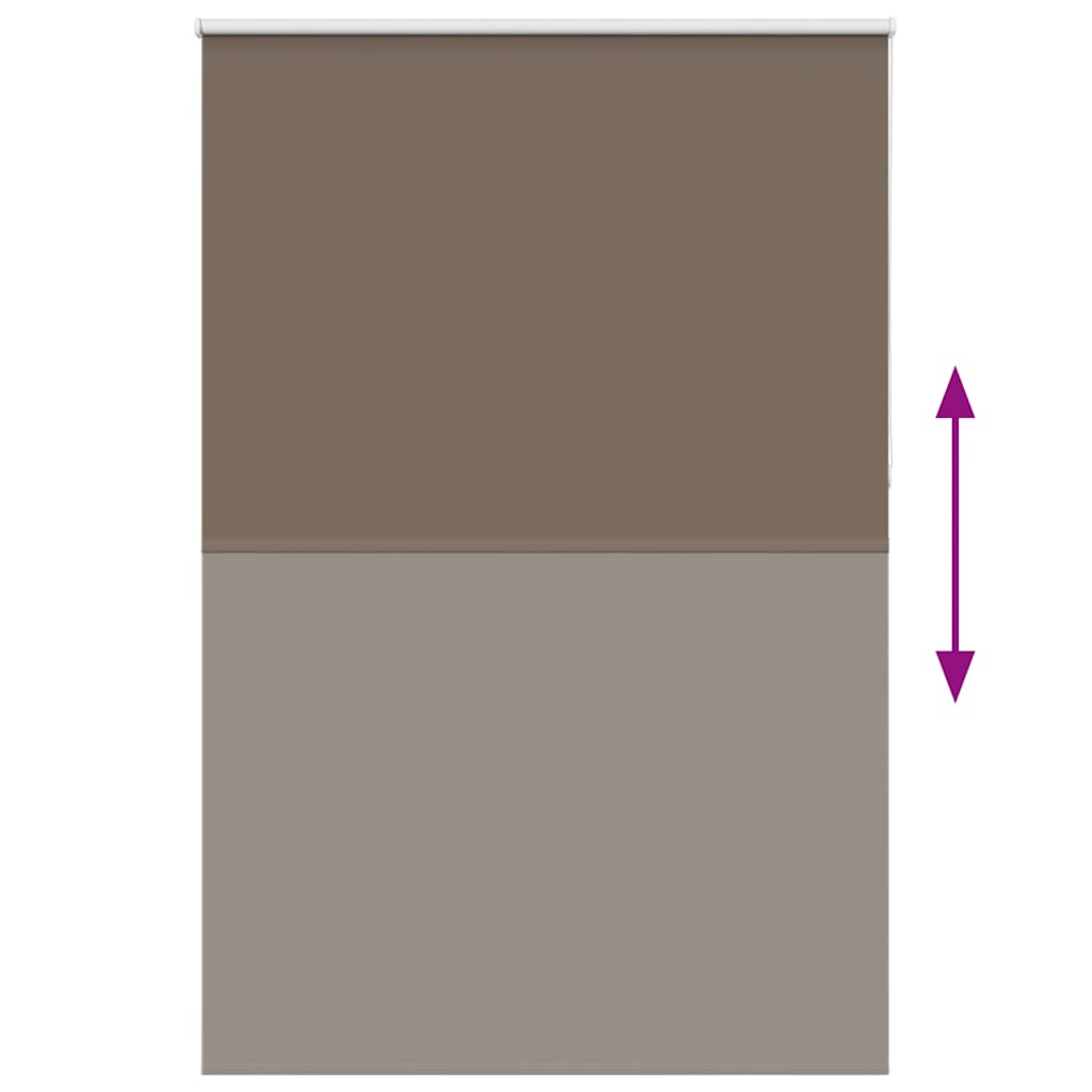 vidaXL Roller Blind Blackout Coffee 160x210 cm Fabric Width 156.6 cm Polyester 5