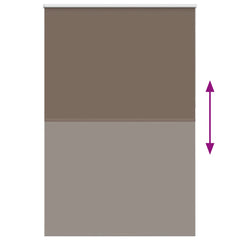 vidaXL Roller Blind Blackout Coffee 160x210 cm Fabric Width 156.6 cm Polyester 5