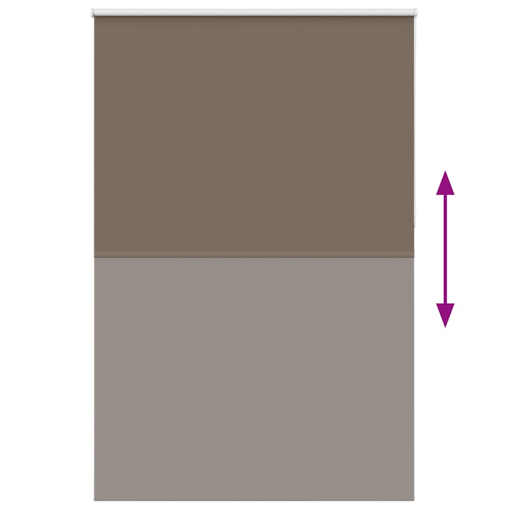 vidaXL Roller Blind Blackout Coffee 165x210 cm Fabric Width 161.6 cm Polyester 5
