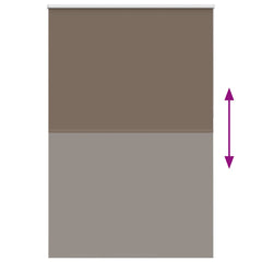 vidaXL Roller Blind Blackout Coffee 165x210 cm Fabric Width 161.6 cm Polyester 5