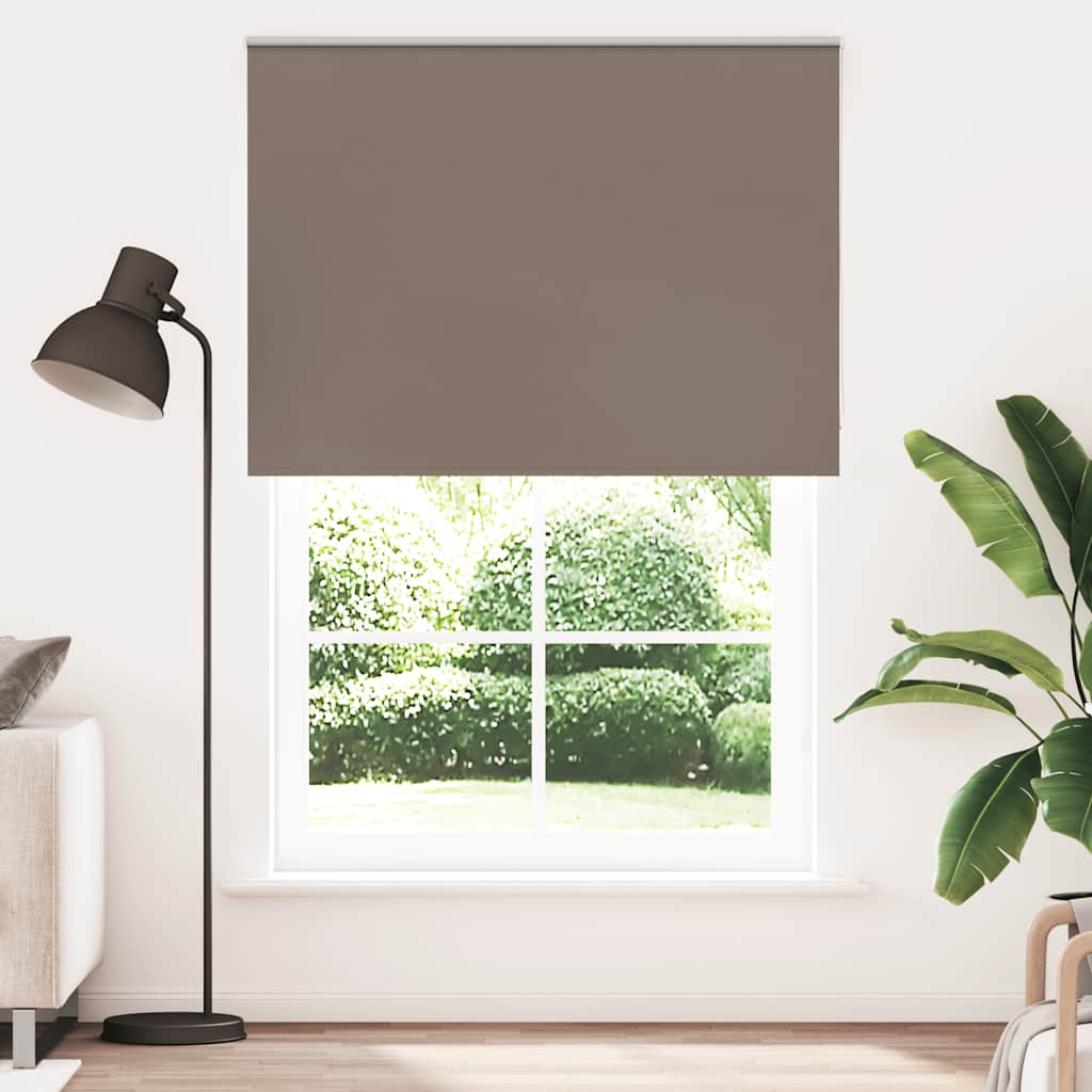 vidaXL Roller Blind Blackout Coffee 165x210 cm Fabric Width 161.6 cm Polyester 1