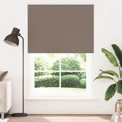 vidaXL Roller Blind Blackout Coffee 165x210 cm Fabric Width 161.6 cm Polyester 1