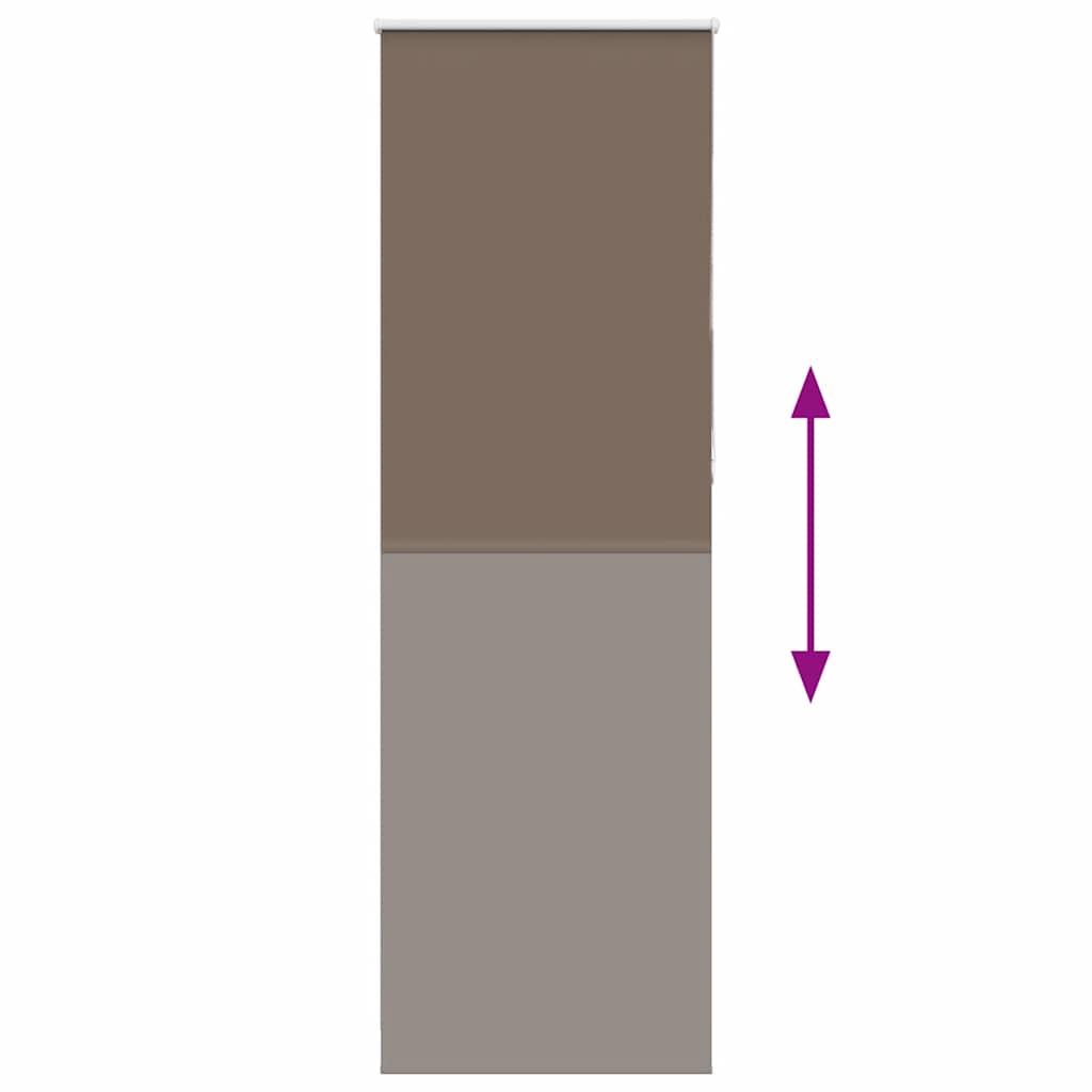 vidaXL Roller Blind Blackout Coffee 80x230 cm Fabric Width 75.7 cm Polyester 5