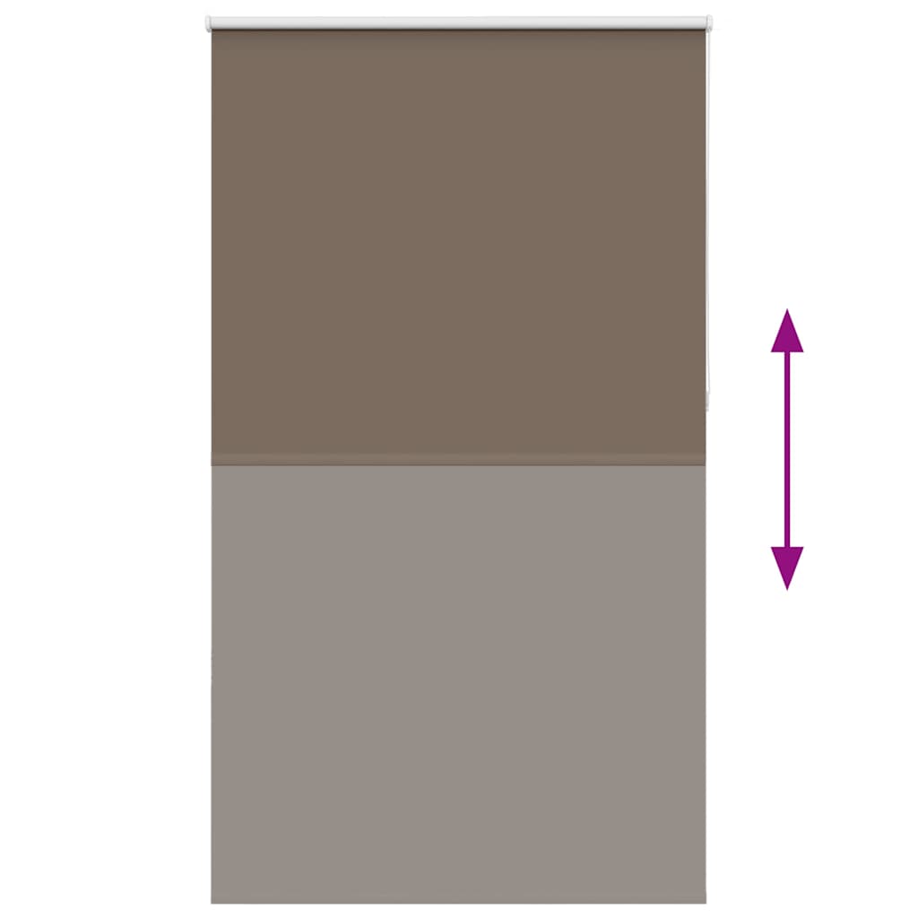vidaXL Roller Blind Blackout Coffee 130x230 cm Fabric Width 126.6 cm Polyester 5