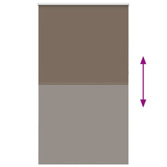 vidaXL Roller Blind Blackout Coffee 130x230 cm Fabric Width 126.6 cm Polyester 5
