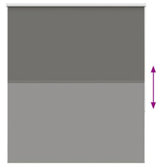 vidaXL Roller Blind Blackout Grey 125x130 cm Fabric Width 121.6 cm Polyester 5