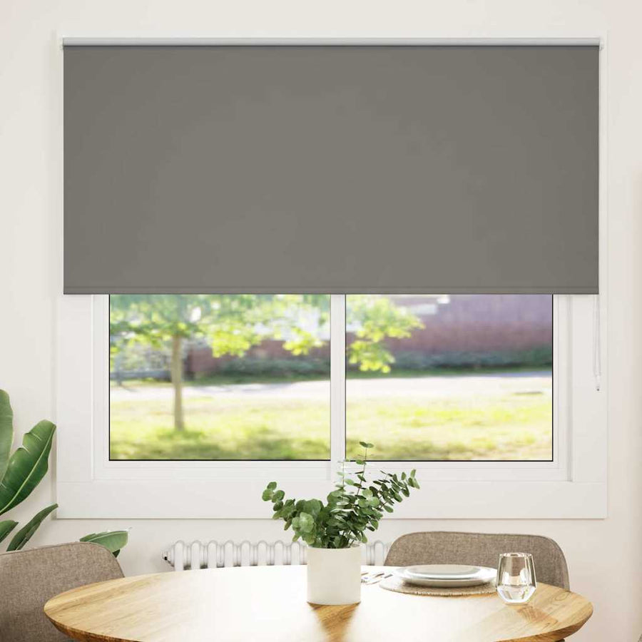 vidaXL Roller Blind Blackout Grey 160x130 cm Fabric Width 156,6 cm Polyester 1