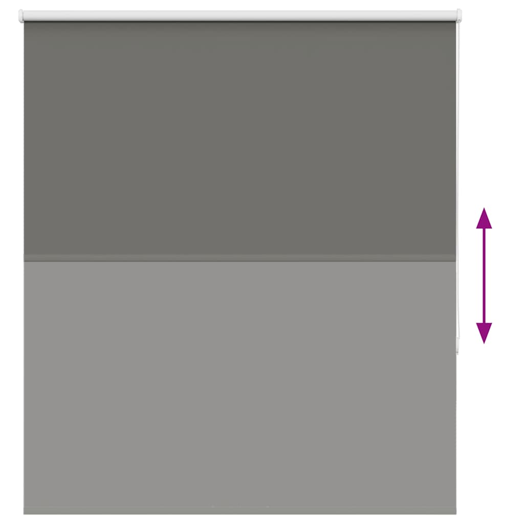 vidaXL Roller Blind Blackout Grey 120x150 cm Fabric Width 116.6 cm Polyester 5