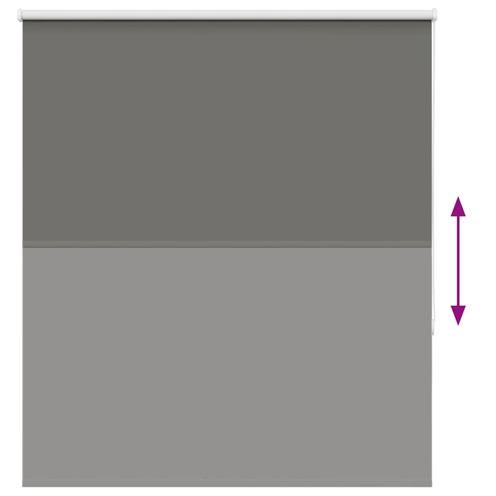 vidaXL Roller Blind Blackout Grey 135x150 cm Fabric Width 131.6 cm Polyester 5