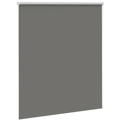 vidaXL Roller Blind Blackout Grey 140x150 cm Fabric Width 136.6 cm Polyester 3