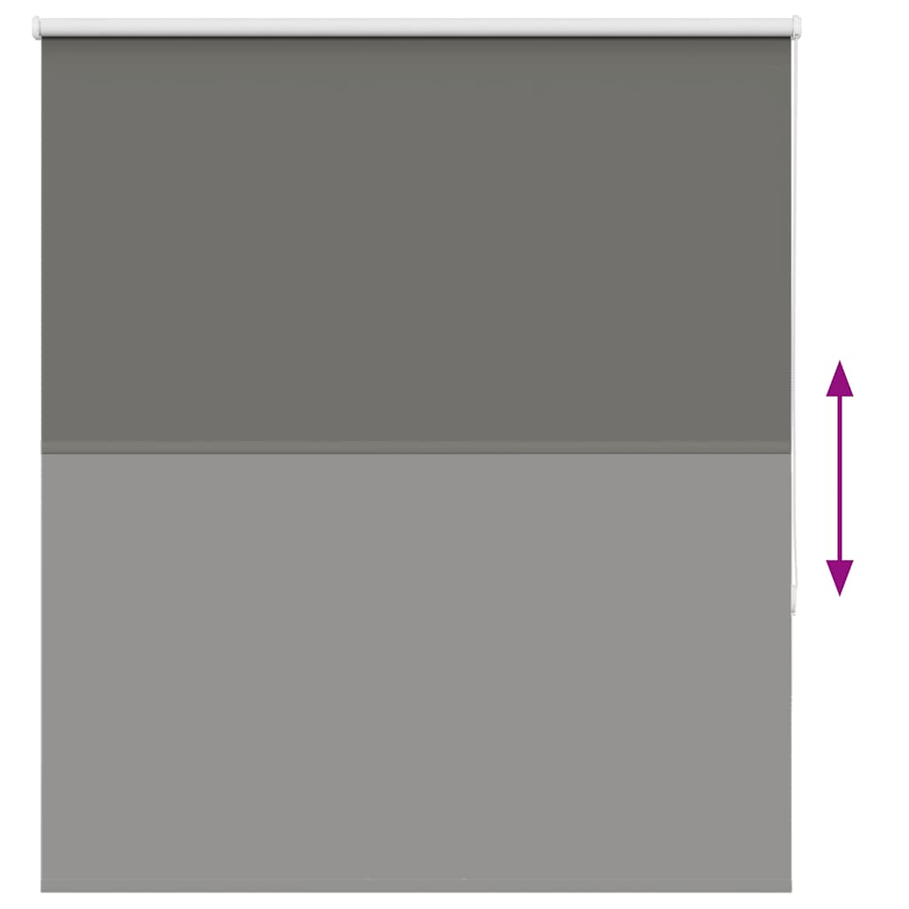 vidaXL Roller Blind Blackout Grey 140x175 cm Fabric Width 136.6 cm Polyester 5