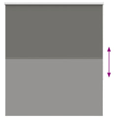 vidaXL Roller Blind Blackout Grey 140x175 cm Fabric Width 136.6 cm Polyester 5