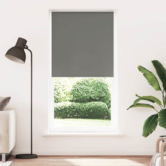 vidaXL Roller Blind Blackout Grey 100x210 cm Fabric Width 95.7 cm Polyester 2