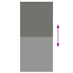 vidaXL Roller Blind Blackout Grey 100x210 cm Fabric Width 95.7 cm Polyester 5