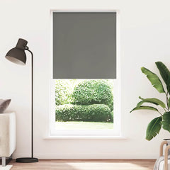 vidaXL Roller Blind Blackout Grey 100x230 cm Fabric Width 95.7 cm Polyester 1