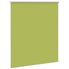 vidaXL Roller Blind Blackout Leaves Green 135x130 cm Fabric Width 131.6 cm Polyester 3