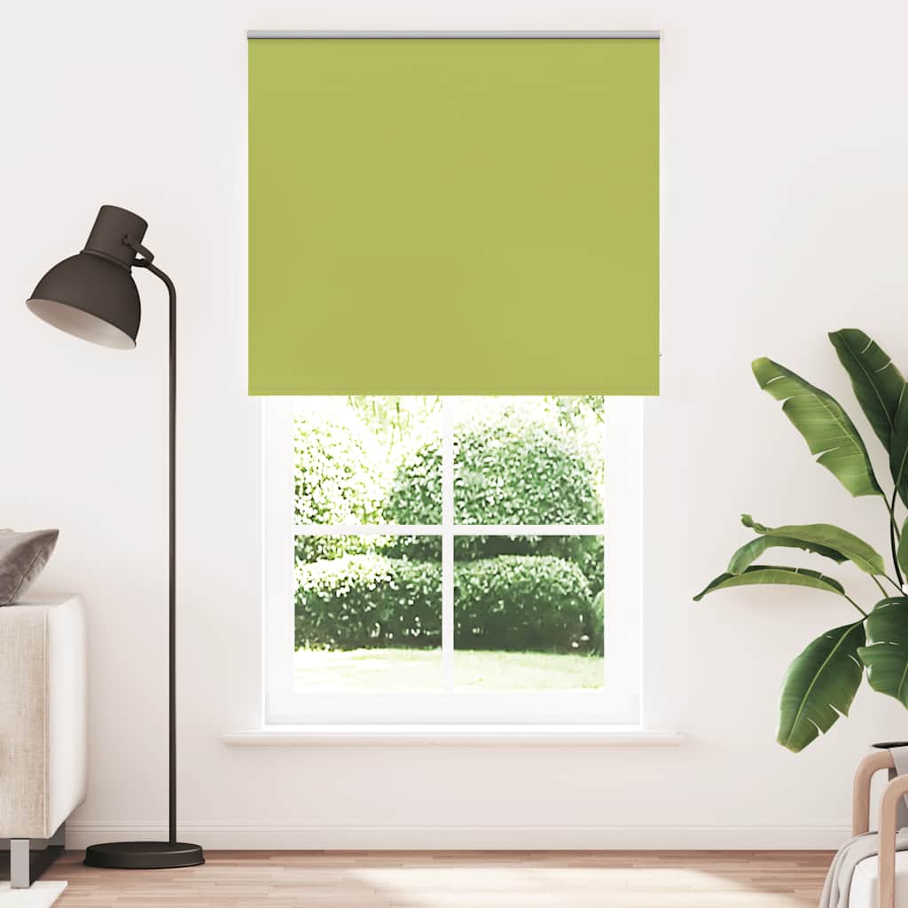 vidaXL Roller Blind Blackout Leaves Green 135x230 cm Fabric Width 131.6 cm Polyester 2