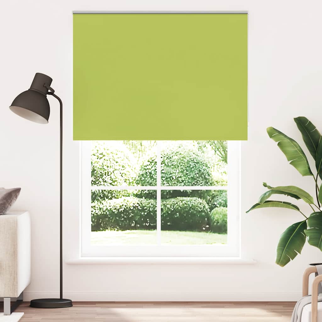 vidaXL Roller Blind Blackout Leaves Green 145x230 cm Fabric Width 141.6 cm Polyester 2