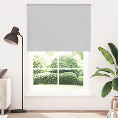 vidaXL Roller Blind Blackout Light Grey 160x230 cm Fabric Width 156.6 cm Polyester 2
