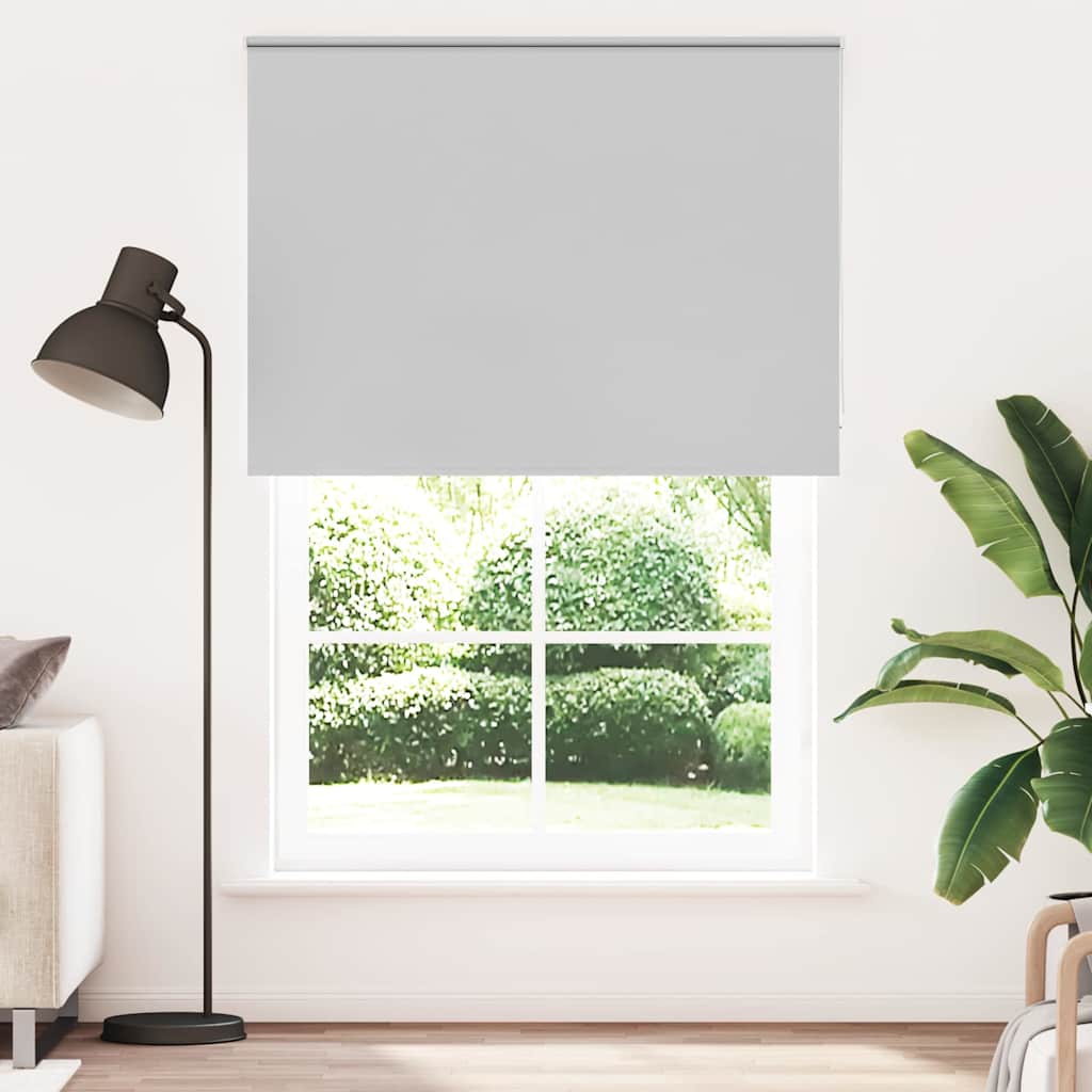 vidaXL Roller Blind Blackout Light Grey 165x230 cm Fabric Width 161.6 cm Polyester 2