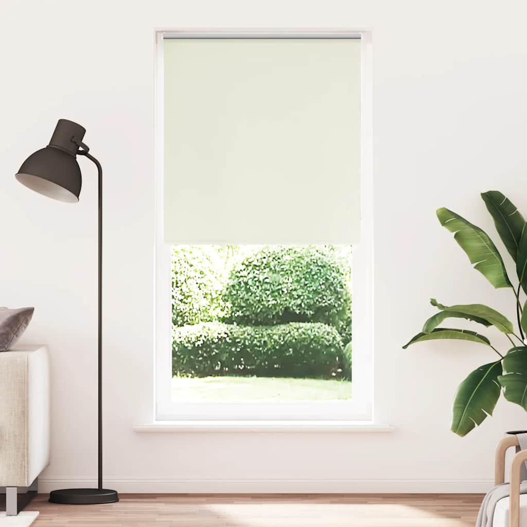 vidaXL Roller Blind Blackout Off White 100x230 cm Fabric Width 95.7 cm 1