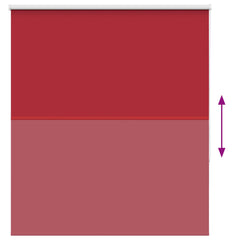 vidaXL Roller Blind Blackout Red 135x150 cm Fabric Width 131.6 cm Polyester 5