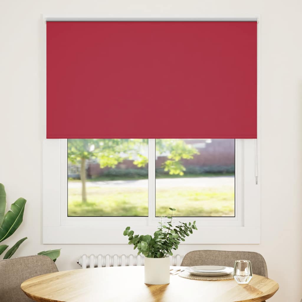 vidaXL Roller Blind Blackout Red 135x150 cm Fabric Width 131.6 cm Polyester 1