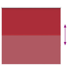 vidaXL Roller Blind Blackout Red 155x150 cm Fabric Width 151.6 cm Polyester 5