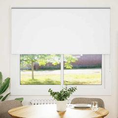 vidaXL Roller Blind Blackout White 150x130 cm Fabric Width 146.6 cm Polyester 2