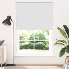 vidaXL Roller Blind Blackout White 165x210 cm Fabric Width 161.6 cm Polyester 2