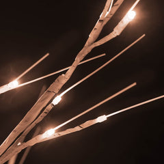 vidaXL Artificial Christmas Tree Warm White 72 LEDs 150 cm White Birch 4