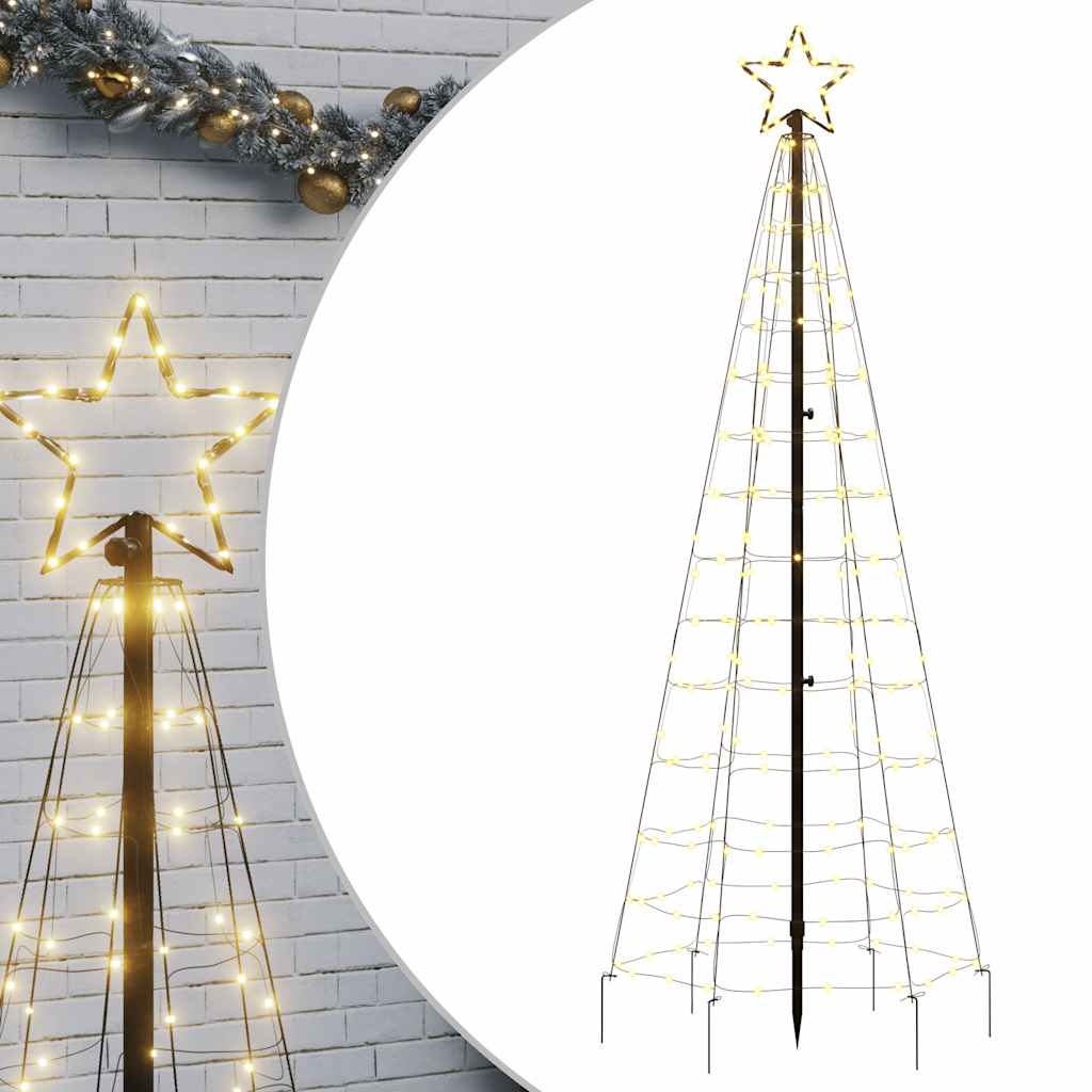 vidaXL LED Christmas Tree with Spikes 220 LEDs Warm White 180 cm 2