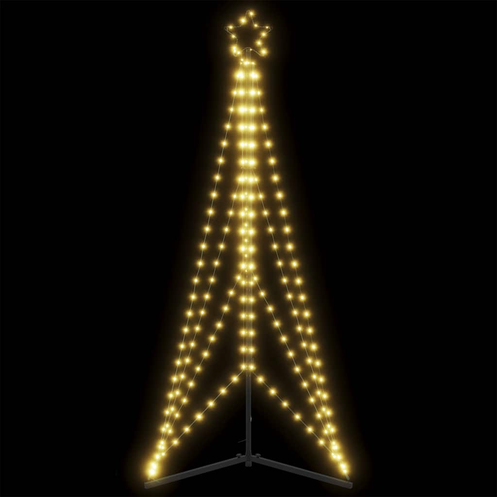 vidaXL LED Christmas Tree 363 LEDs Warm White 182 cm 1