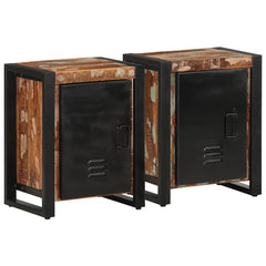 Bedside Cabinets Solid Rough Wood Mango in Multicolour
