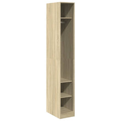Wardrobe Engineered Wood 30 x 50 x 200 cm 3 Shelves Sonoma oak