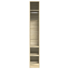 Wardrobe Engineered Wood 30 x 50 x 200 cm 3 Shelves Sonoma oak