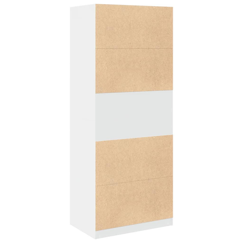 vidaXL Wardrobe White 80x50x200 cm Engineered Wood 4