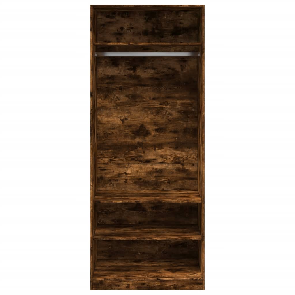 Wardrobe Engineered Wood 80 x 50 x 200 cm 3 Shelves Smoked oak