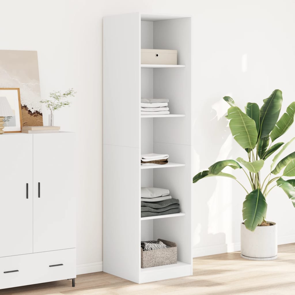 Wardrobe Engineered Wood 50 x 50 x 200 cm 4 Shelves White