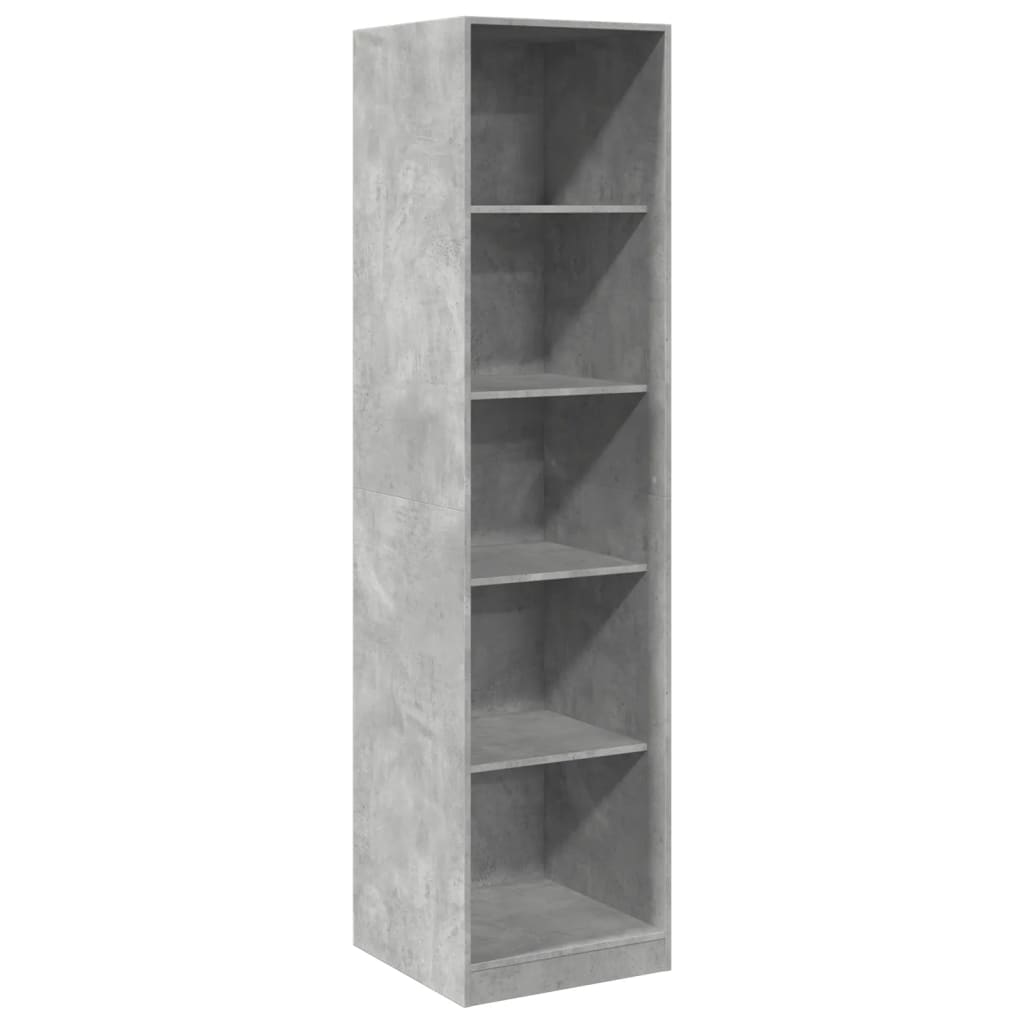 Wardrobe Engineered Wood 50 x 50 x 200 cm 4 Shelves Concrete grey